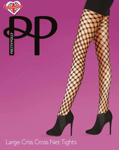 Netpanty met ruitmotief Large Criss Cross Net van Pretty Polly