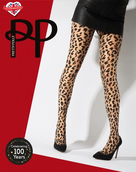 Panty met luipaardmotief Animal Design van Pretty Polly