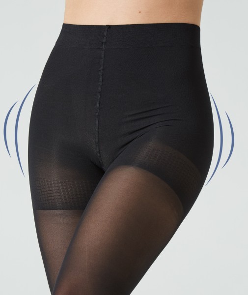 Cette - Semi-opaque panty met figuurcorrigerend broekje