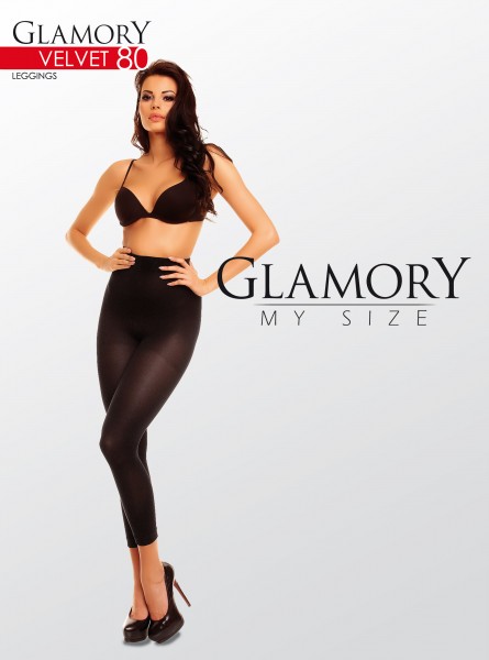 Ondoorzichtige grote maten leggings Velvet 80 van Glamory