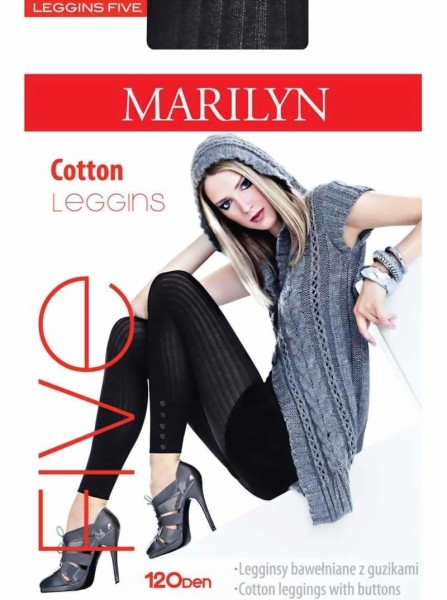 Katoenen legging Five van Marilyn 120 DEN