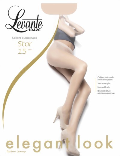 Klassieke gladde pantys Star van Levante, 15 DEN