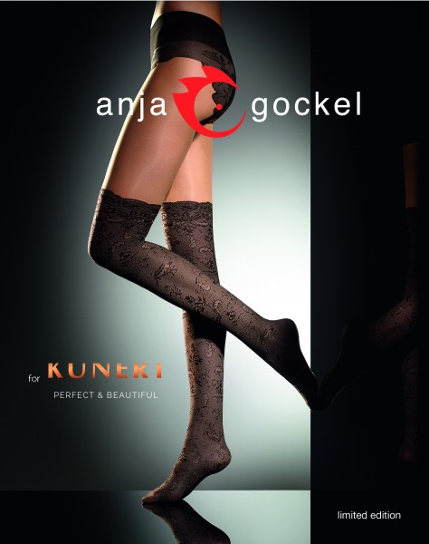 Anja Gockel for KUNERT - Trendy designer-panty met overknee-motief