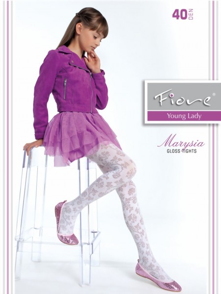 Elegante kinderpantys met bloemenpatroon Marysia van Fiore