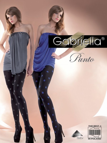 Elegante ondoorzichtige panty met puntenpatroon Punto van Gabriella