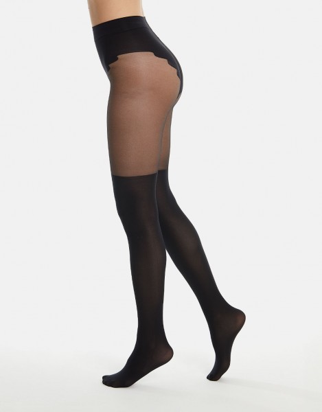 Cette - Panty met overknee-motief en een elegante tangaslip